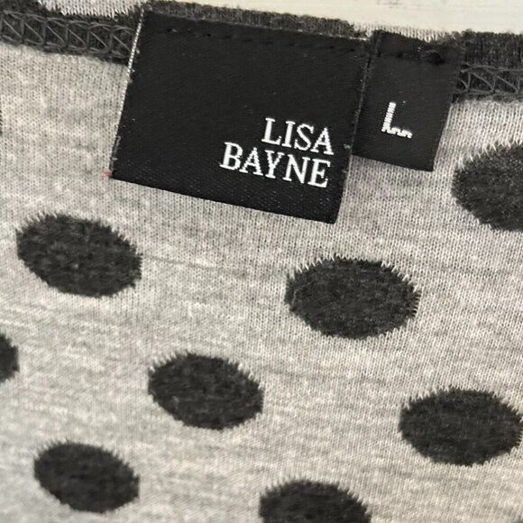 Lisa Bayne Woman's Pola Dot Sweater Midi Dress  Sz Lr - Picture 4 of 7